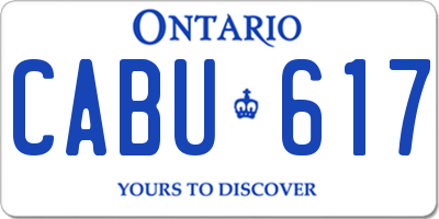 ON license plate CABU617