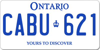 ON license plate CABU621