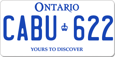 ON license plate CABU622