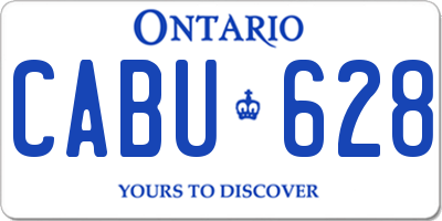 ON license plate CABU628