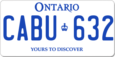 ON license plate CABU632