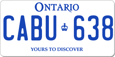 ON license plate CABU638