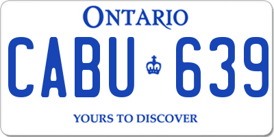 ON license plate CABU639