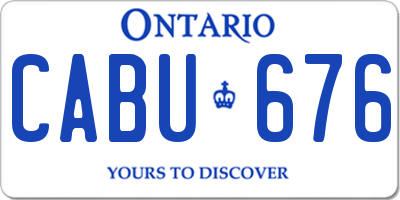 ON license plate CABU676