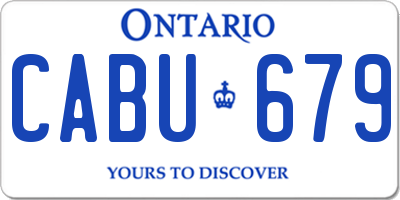 ON license plate CABU679