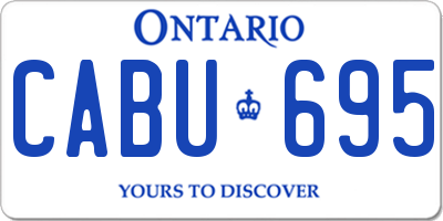 ON license plate CABU695