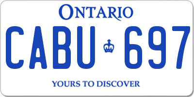 ON license plate CABU697