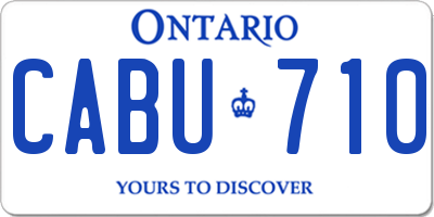 ON license plate CABU710