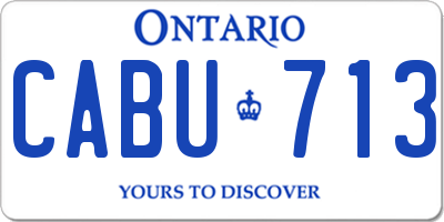 ON license plate CABU713