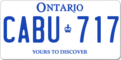 ON license plate CABU717