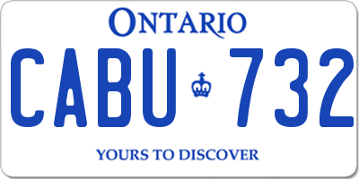 ON license plate CABU732