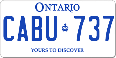 ON license plate CABU737