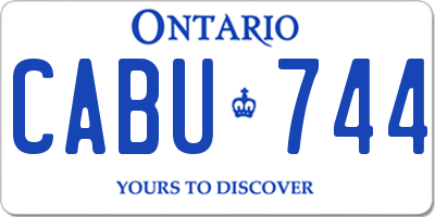 ON license plate CABU744