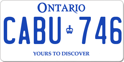 ON license plate CABU746