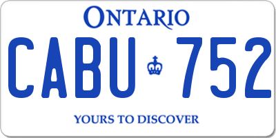 ON license plate CABU752