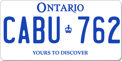 ON license plate CABU762