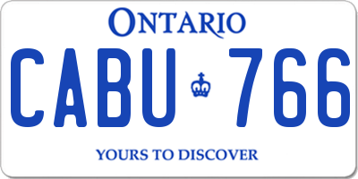 ON license plate CABU766