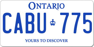 ON license plate CABU775