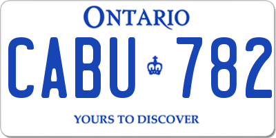 ON license plate CABU782