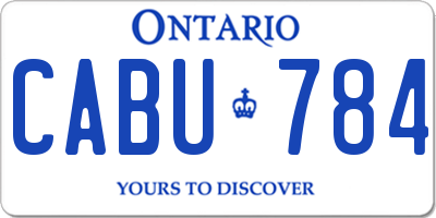 ON license plate CABU784