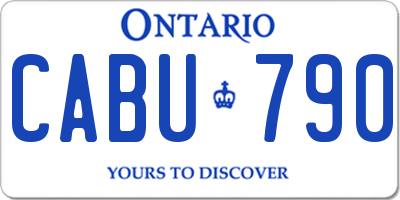 ON license plate CABU790