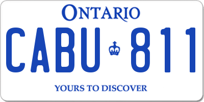 ON license plate CABU811