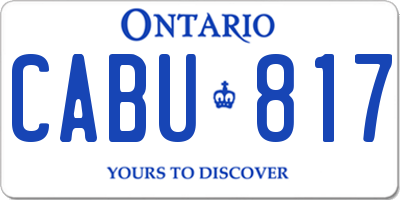 ON license plate CABU817