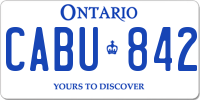 ON license plate CABU842