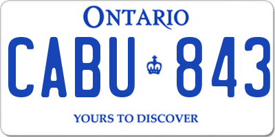 ON license plate CABU843