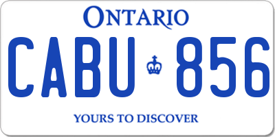 ON license plate CABU856