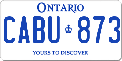 ON license plate CABU873