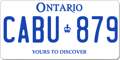 ON license plate CABU879