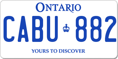 ON license plate CABU882