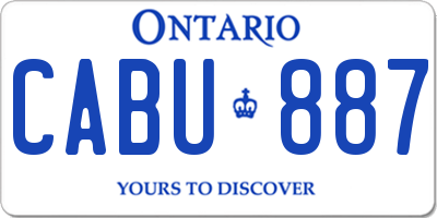 ON license plate CABU887