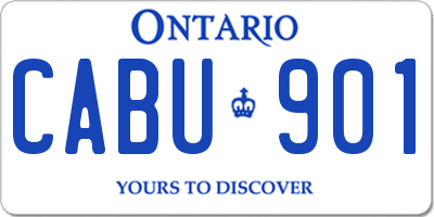 ON license plate CABU901