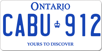 ON license plate CABU912