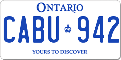 ON license plate CABU942