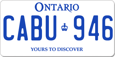 ON license plate CABU946