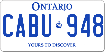 ON license plate CABU948