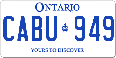 ON license plate CABU949