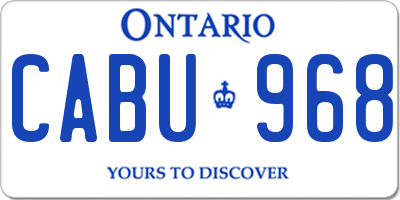 ON license plate CABU968