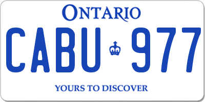 ON license plate CABU977