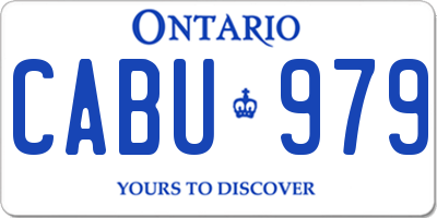 ON license plate CABU979