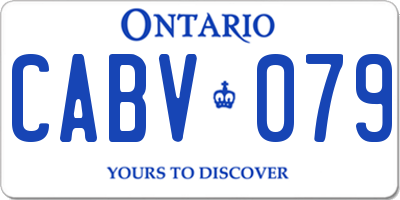 ON license plate CABV079