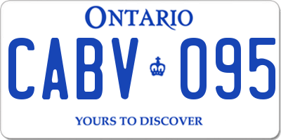 ON license plate CABV095