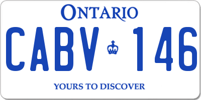 ON license plate CABV146