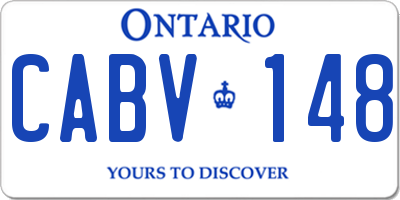 ON license plate CABV148