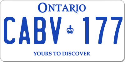 ON license plate CABV177