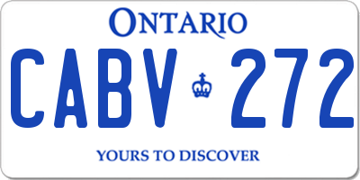 ON license plate CABV272