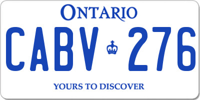 ON license plate CABV276